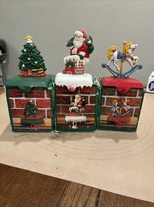 Vintage ABC Cast Iron Christmas Stocking Hanger - Sat of 3 - Picture 1 of 3