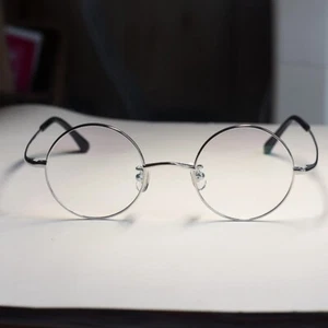 Titanium eyeglasses frame men silver round glasses pure titanium silver glasses - Picture 1 of 7