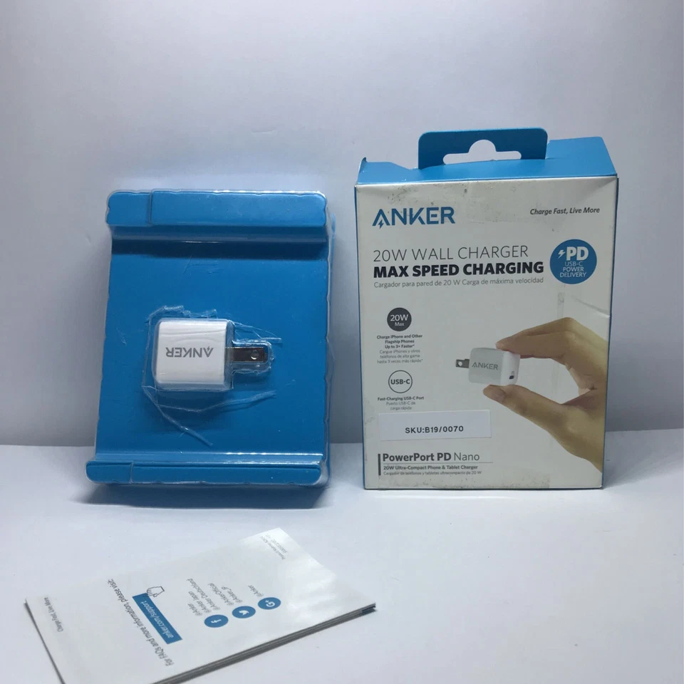 Anker Powerport PD Nano 20w Usb-c Wall Charger White