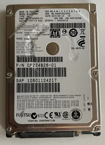 Fujitsu MJA2320BH 320GB 2.5” SATA Laptop Hard Drive 5400RPM CP224826-01 - Afbeelding 1 van 2