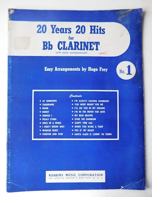 "20 Years 20 Hits for B flat Clarinet," Music Book - Image 1 of 4