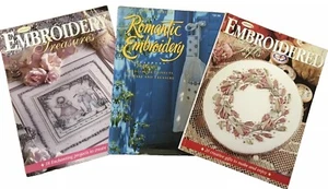 Embroidery Books Treasures Romantic & Embroidered Beautiful Patterns VGC - Picture 1 of 23