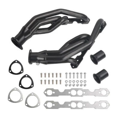 For 88-97 Chevy GMC Truck 1500 2500 3500 5.0L 5.7L Steel Headers Black Coated Foto 1 de 4