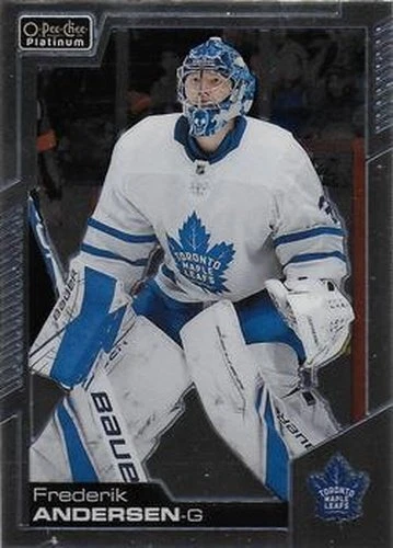 #46 Frederik Andersen - Toronto Maple Leafs - 2020-21 O-Pee-Chee Platinum Hockey - Image 1 of 1