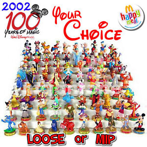 McDonald's 2002 100 YEARS DISNEY MAGIC Figure Character Topper YOUR Toy CHOICE