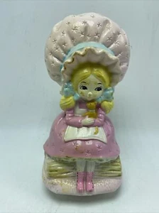 1974 Dan-Dee Imports Music Figurine Doll Pink Dress Vintage Works Hong Kong - Picture 1 of 12
