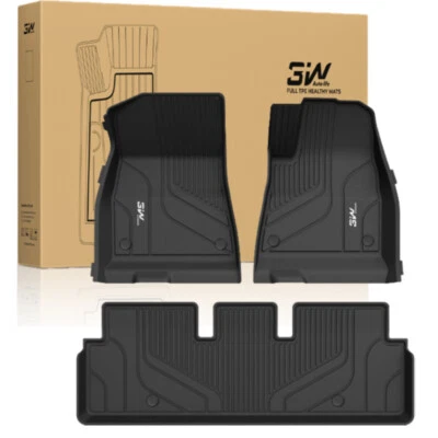 3W Tesla Model 3 Floor Liner For 2019-2023 All Weather Tailored Fit TPE Car Mats - Image 1 of 4