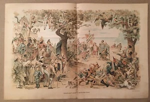 1892 Puck magazine 12 Oct #838 Columbus day 400 yr NY Republican scandal elect - Picture 1 of 7