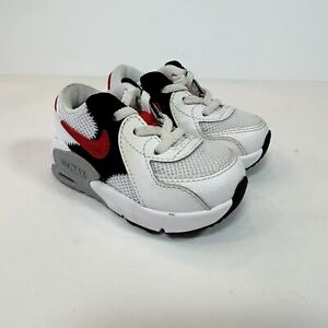 Nike Air Max Excee Toddler Baby Size 4C Shoes Sneakers White Black Red Athletic