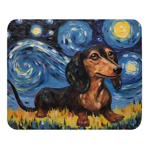 Dachshund Wiener Dog Starry Night Van Gogh Inspired Mouse pad - Picture 1 of 1