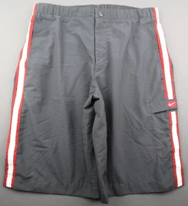 Pantalones cortos de carga de poliéster Nike para hombre pretina elástica gris talla grande - Imagen 1 de 8