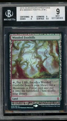 Wooded Foothills foil - Zendikar Expeditions, BGS 9 MINT. MTG (pop 1 of 7) - Image 1 of 2