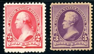 USAstamps Unused FVF US 1890 Regular Issue Scott 220, 221 OG MNH SCV $235 - Picture 1 of 2