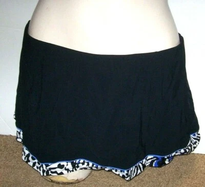 NEW Gottex Profile swimsuit bathing suit skirt  bottom sz 8 black white - Image 1 of 3