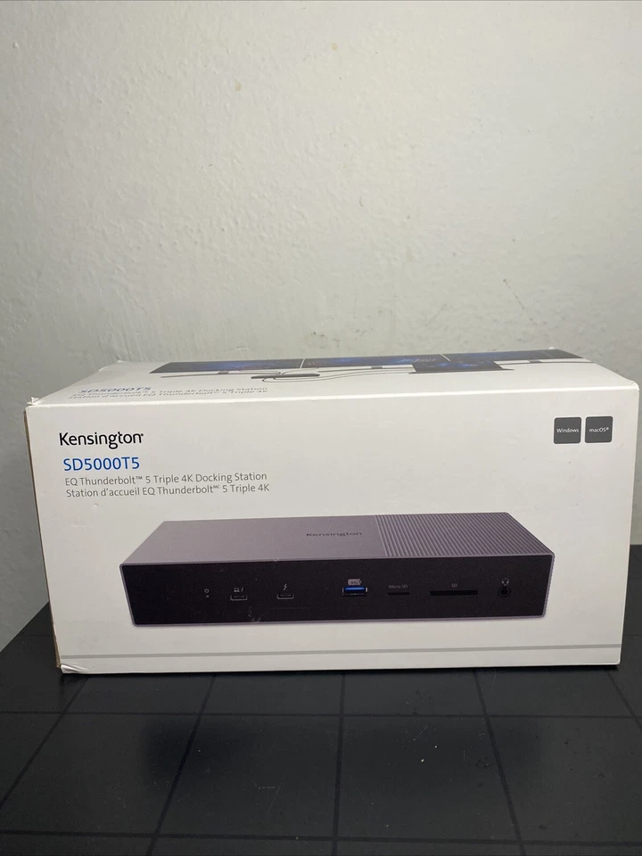 Kensington K35201NA SD5000T5 EQ Thunderbolt 5 Triple 4K Docking Station 140W PD