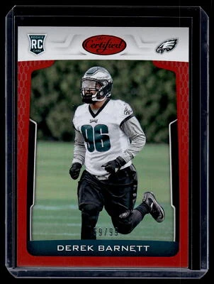 Derek Barnett 2017 Panini Certified Red Rookie Card /99 #155 - Image 1 of 2