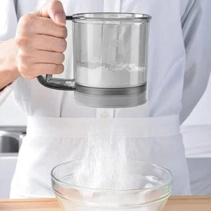 Flour Sieve Plastic Handheld Multicolor Small Modern Easy Clean Solid Kitchen - Picture 1 of 26