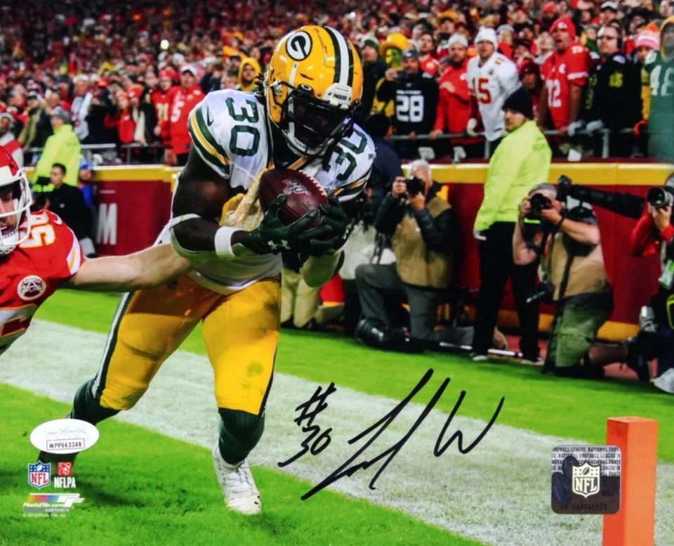JAMAAL WILLIAMS SIGNED AUTOGRAPHED GREEN BAY PACKERS VS CHIEFS 8x10 PHOTO JSA - Image 1 of 1