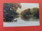 Vassar Lake, Vassar College, Poughkeepsie, N.Y., Early Postcard P005a