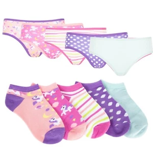 BERRY & WILSON * MÄDCHEN 5ER-PACK SLIPS UND SNEAKER-SOCKEN SET * GRÖSSEN 3-4 Jahre bis 5-6 Jahre - Bild 1 von 9