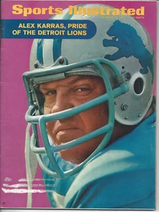 1970 Sports Illustrated rivista calcio Alex Karras Detroit Lions Ole Miss VLR - Foto 1 di 6