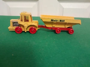 Matchbox Super Kings K-5 Muir Hill Tractor And Trailer 1972 NEEDS TYRES - Picture 1 of 4
