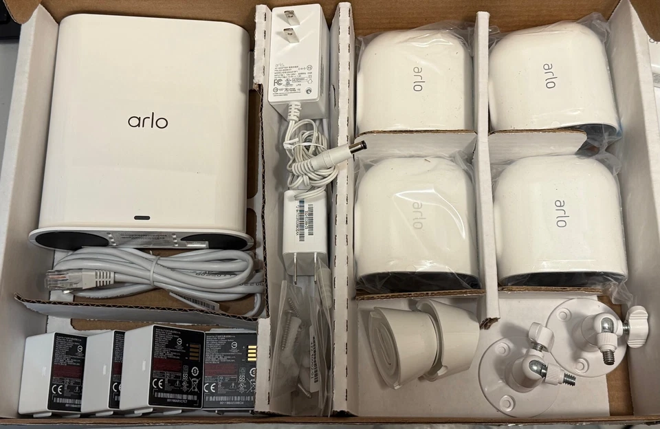 Arlo Pro 3 4-Camera Indoor/Outdoor Wire-Free 2K HDR Security Camera System(White - Image 1 of 1