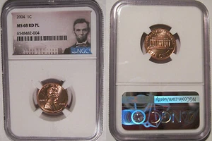 2004 P Lincoln Cent 1c NGC MS 68 RD PL PROOFLIKE Lincoln Label - Picture 1 of 2