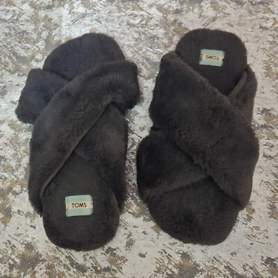 Sandalias sin cordones TOMS para mujer talla 9 grises zapatillas de piel sintética Foto 1 de 4