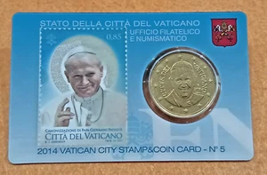 VATICANO PAPA FRANCESCO 50 CENT 2014 CANONIZZAZIONE PAPA GIOVANNI PAOLO II - Picture 1 of 2