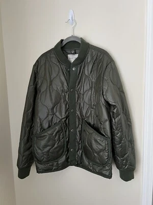 Cavas By Lands End Green Primaloft Quilted Puffer Liner Jacket Snaps Medium - Image 1 of 4