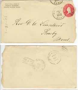 1908 White Water Kansas Gustav Harder to Busby MOntana Doane 2-1 - Picture 1 of 1