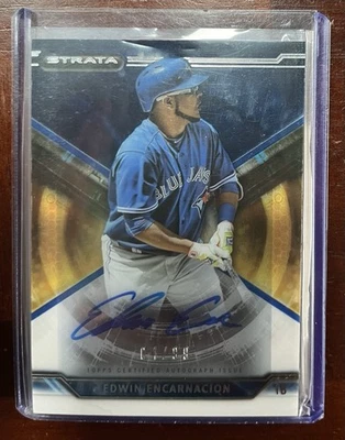 2015 Topps Strata Edwin Encarnacion SA-EE 04/99 Auto Autograph Toronto Blue Jays - Image 1 of 3