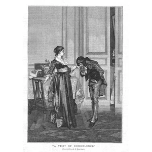 JULES GOUPIL A Visit of Condolence - Antique Print 1877 - Picture 1 of 1