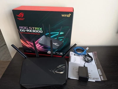 ASUS ROG STRIX GS-AX3000 Dual-Band Wireless Gaming Router WiFi 6 Complete w/ Box - Image 1 of 4