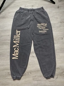 Pantalones deportivos oficiales Mac Miller azul Slide Park álbum de música gris raro M - Imagen 1 de 5