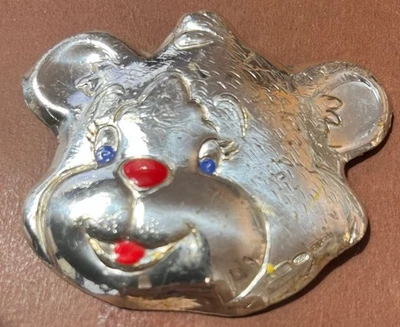 PLACCA IN ARGENTO 925 R2-38 - ORSACCHIOTTO IN RILIEVO 9X6 GR. 8 - Immagine 1 di 4