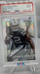 Khalil Mack 2014 Panini Prizm Silver Prizms Rookie RC #218 PSA 9 Low Pop Rare - Picture 1 of 2
