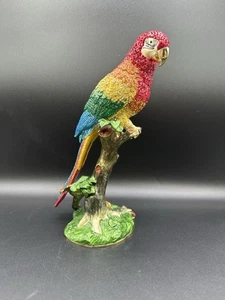 Statuina grande uccellino pappagallo cristallo gioiello Swarovski 10" - Foto 1 di 23