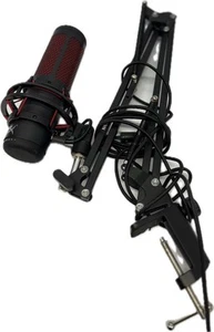 HyperX QuadCast USB Condenser Microphone Shock Mount Mic Black for PC PS4 PS5 - Photo 1/7
