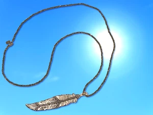 Pascale Monvoisin Signed Destiny Feather Necklace Paris Designer Sterling OOAK - Picture 1 of 10