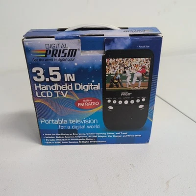 Digital Prism 3.5" Handheld Portable Digital LCD TV and FM Radio ATSC-300 - Image 1 of 4