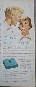 1962 Kit Kotex Sanitary napkins feminine hygiene mother daughter Vintage ad - Picture 1 of 1