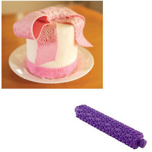Fox Run 9.25" Swirl Impression Rolling Pin Fondant Gum Paste Cake Decorating