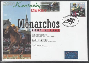 Australian Stamps.Alpha Cover.Local Post.Kentucky Derby Winner.Monarchos.2001 - Picture 1 of 1