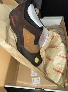 Stihl Lawngrips Safety Steel Toe Landscaping Classic Boots Size 10 Brown Suede - Picture 1 of 5