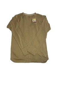 Camisa de manga larga Nike Yoga para hombre pequeña marrón Dri-Fit cuello redondo FB775-247 NUEVA CON ETIQUETAS - Imagen 1 de 9
