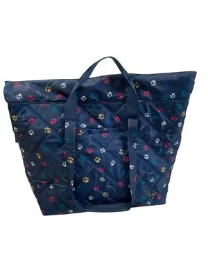 Bolso de Mano Lug Ferry Rover Carry All XL Expandible Patas Estampado Azul Marino Nuevo con Etiquetas Foto 1 de 4