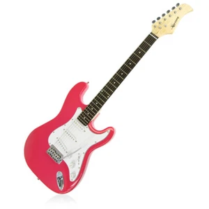 NEW Karrera Electric Guitar Musric String Instrument Pink - Picture 1 of 5
