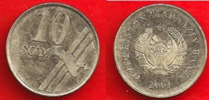 OUZBEKISTAN . 10 SOM 2001 . SPLENDIDE / A. UNC - Picture 1 of 1